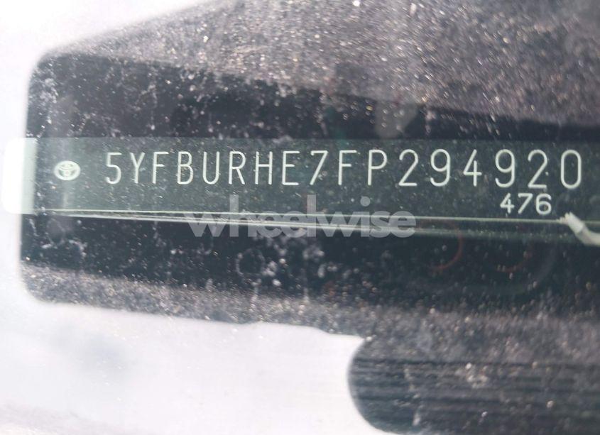 Photo 9 of 2015 Toyota Corolla L (VIN 5YFBURHE7FP294920)