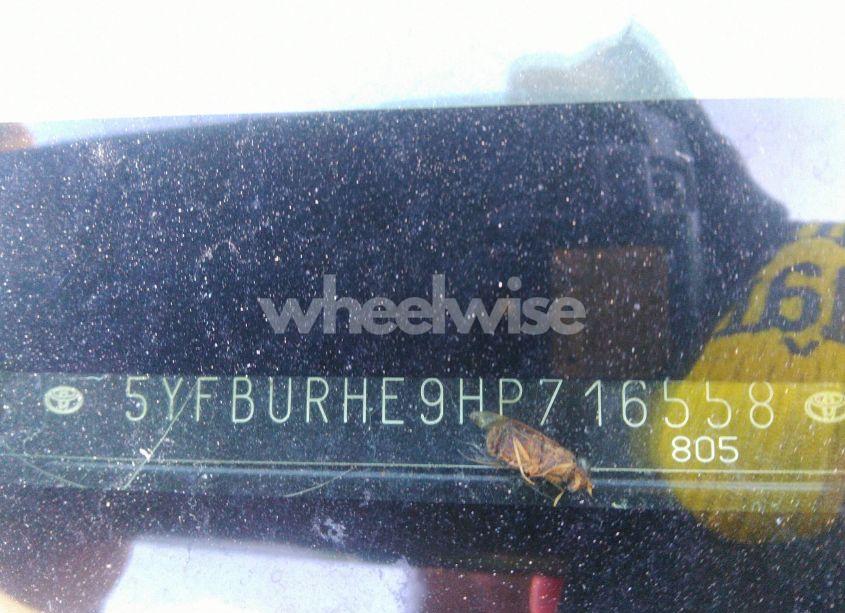 Photo 9 of 2017 Toyota Corolla L (VIN 5YFBURHE9HP716558)