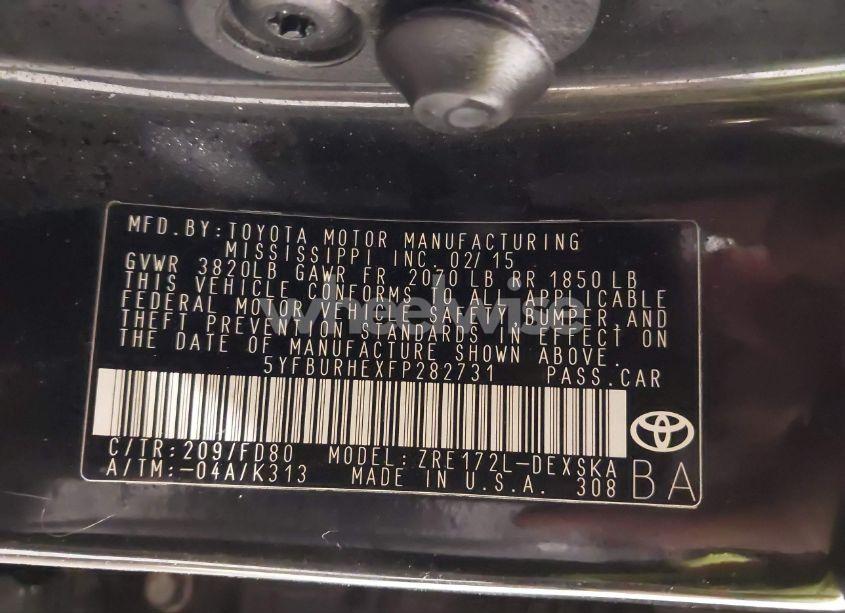 Photo 9 of 2015 Toyota Corolla S (VIN 5YFBURHEXFP282731)