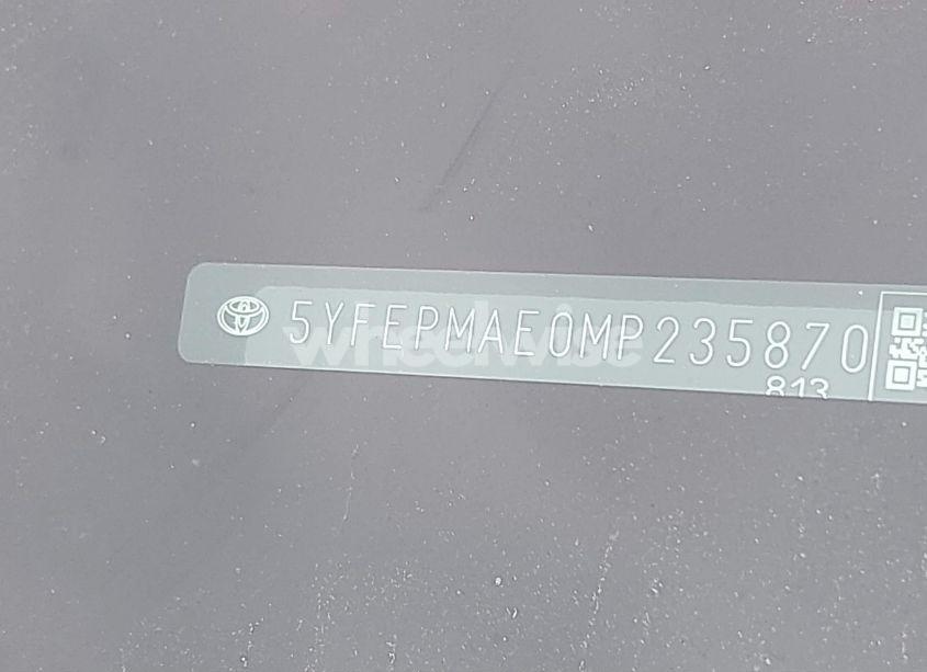 Photo 9 of 2021 Toyota Corolla LE (VIN 5YFEPMAE0MP235870)