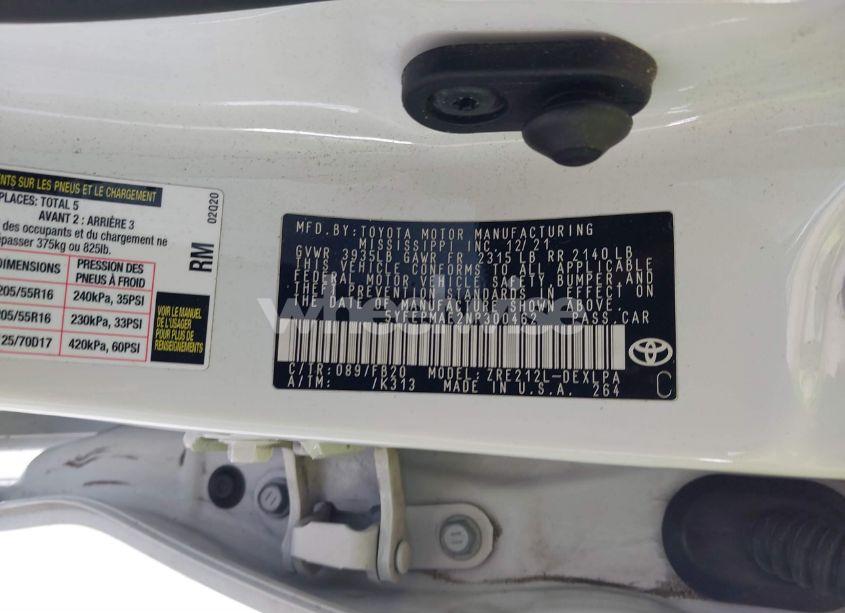 Photo 9 of 2022 Toyota Corolla LE (VIN 5YFEPMAE2NP300462)