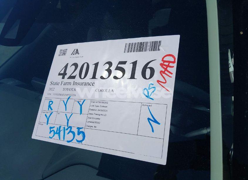 Photo 17 of 2022 Toyota Corolla LE (VIN 5YFEPMAE4NP353356)