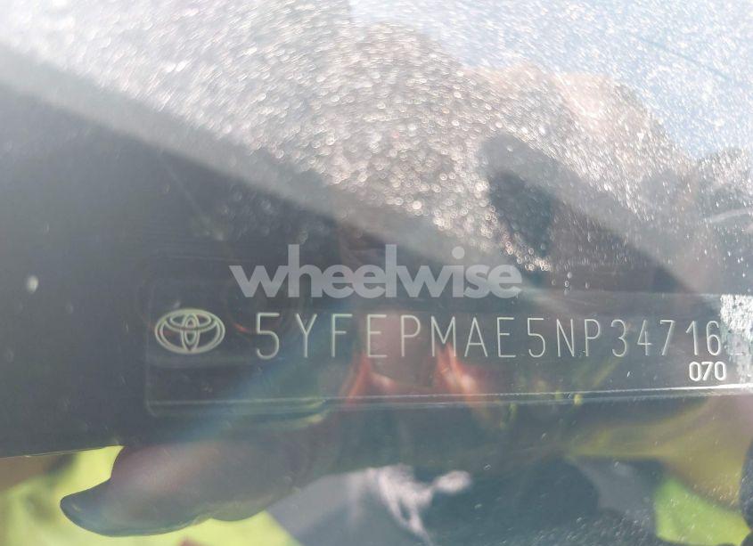 Photo 9 of 2022 Toyota Corolla LE (VIN 5YFEPMAE5NP347162)