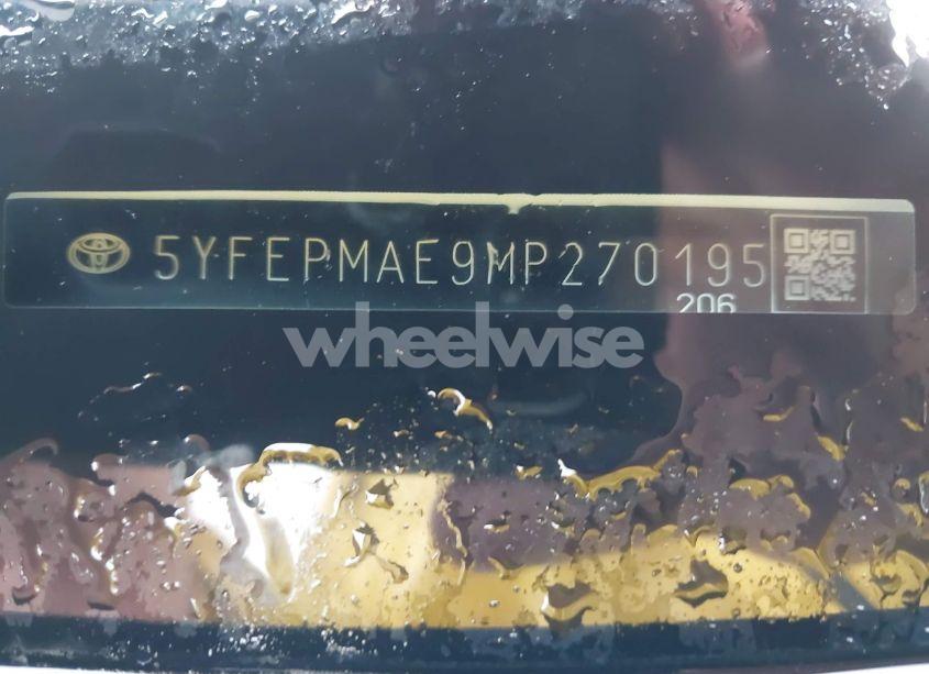 Photo 9 of 2021 Toyota Corolla LE (VIN 5YFEPMAE9MP270195)