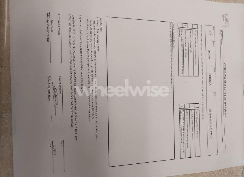 Photo 17 of 2021 Toyota Corolla LE (VIN 5YFEPMAEXMP187567)