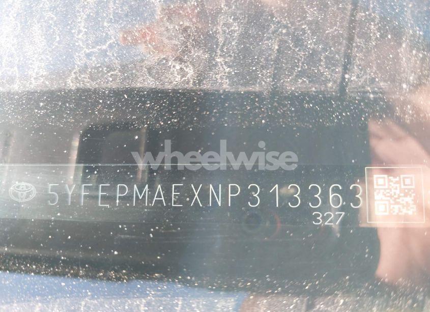 Photo 9 of 2022 Toyota Corolla LE (VIN 5YFEPMAEXNP313363)