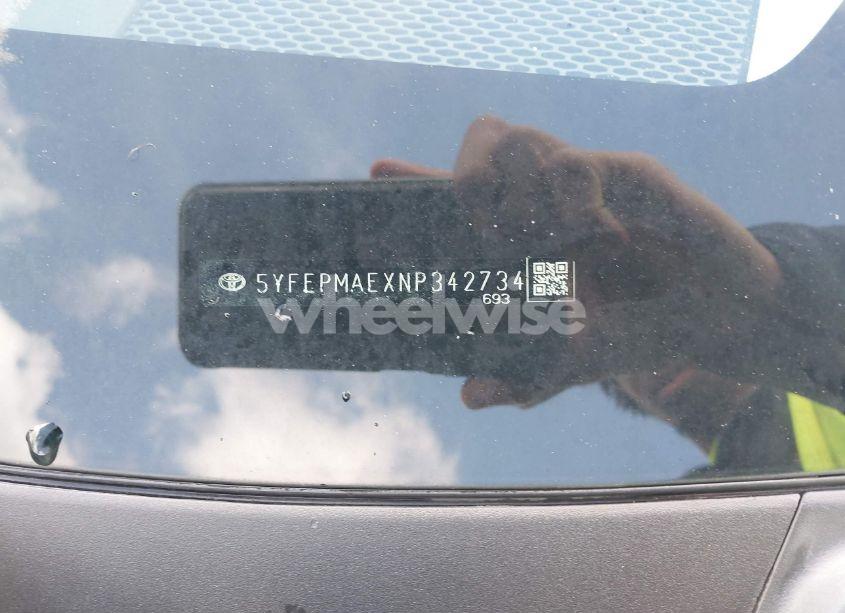 Photo 9 of 2022 Toyota Corolla LE (VIN 5YFEPMAEXNP342734)