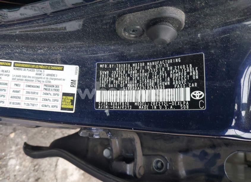 Photo 9 of 2020 Toyota Corolla LE (VIN 5YFEPRAE3LP035996)