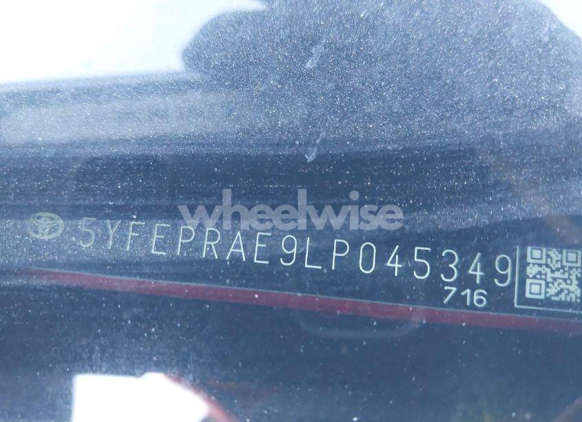 Photo 9 of 2020 Toyota Corolla LE (VIN 5YFEPRAE9LP045349)