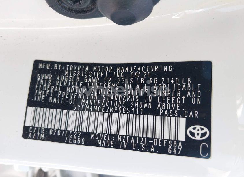 Photo 9 of 2021 Toyota Corolla SE 6MT (VIN 5YFM4MCE2MP065111)
