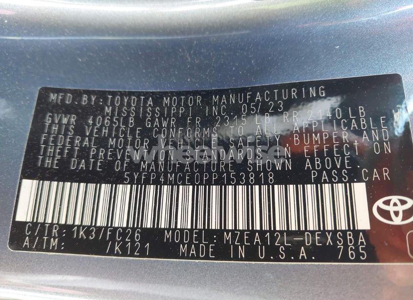 Photo 9 of 2023 Toyota Corolla SE (VIN 5YFP4MCE0PP153818)