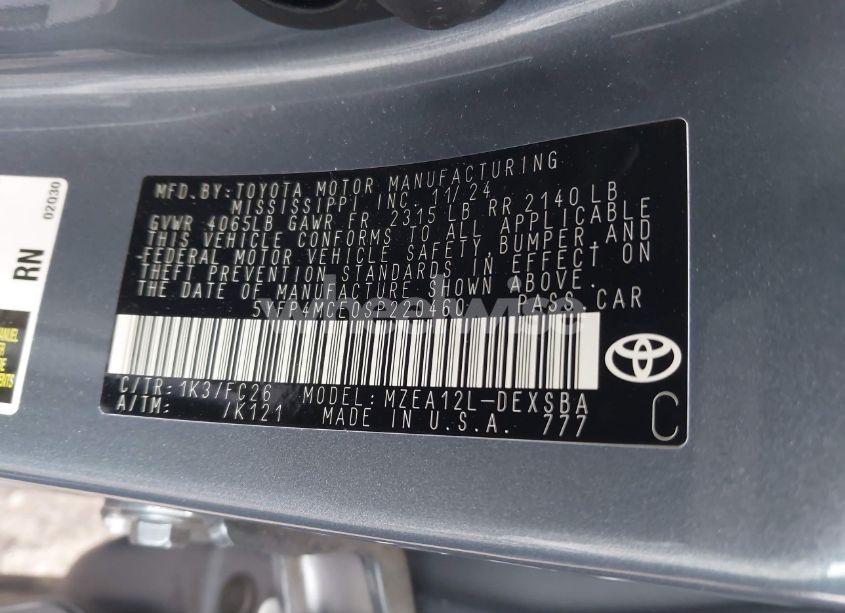 Photo 9 of 2025 Toyota Corolla SE (VIN 5YFP4MCE0SP220460)