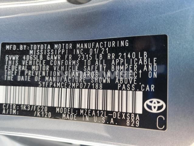 Photo 11 of 2021 TOYOTA COROLLA SE (VIN 5YFP4MCE2MP077188)