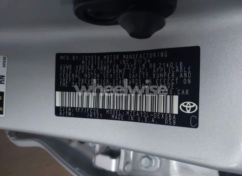 Photo 9 of 2024 Toyota Corolla SE (VIN 5YFP4MCE5RP185764)