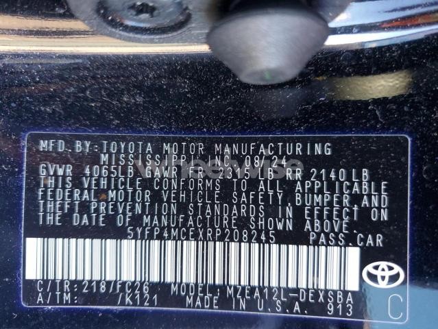 Photo 4 of 2024 TOYOTA COROLLA SE (VIN 5YFP4MCEXRP208245)