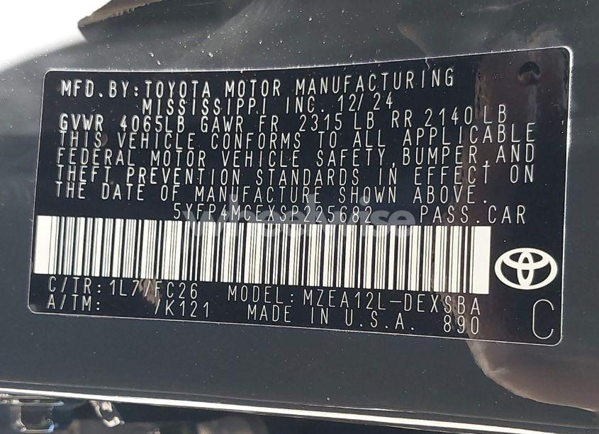 Photo 9 of 2025 Toyota Corolla SE (VIN 5YFP4MCEXSP225682)