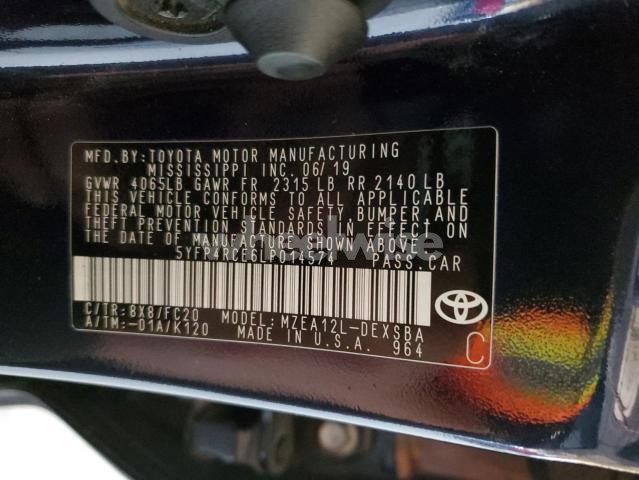 Photo 10 of 2020 TOYOTA COROLLA SE (VIN 5YFP4RCE6LP014574)