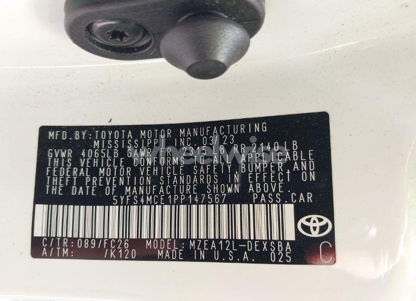 Photo 9 of 2023 Toyota Corolla SE (VIN 5YFS4MCE1PP147567)