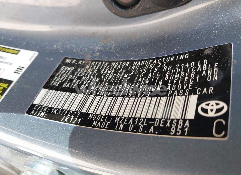 Photo 9 of 2023 Toyota Corolla SE (VIN 5YFS4MCE1PP162473)