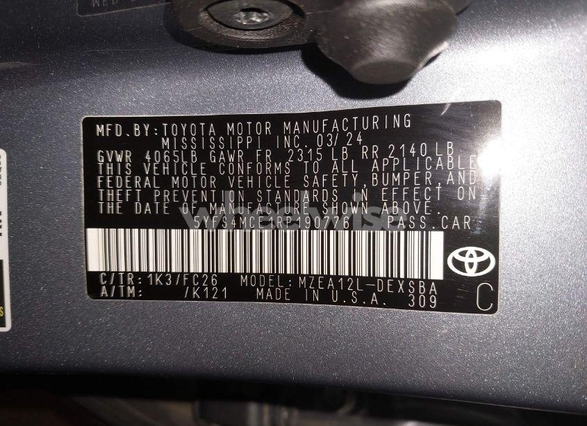 Photo 9 of 2024 Toyota Corolla SE (VIN 5YFS4MCE1RP190776)