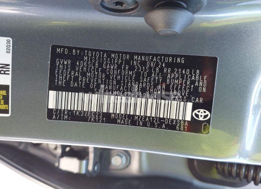 Photo 9 of 2024 Toyota Corolla SE (VIN 5YFS4MCE1RP210864)