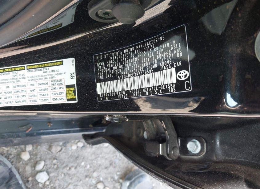 Photo 9 of 2022 Toyota Corolla SE (VIN 5YFS4MCE3NP139595)