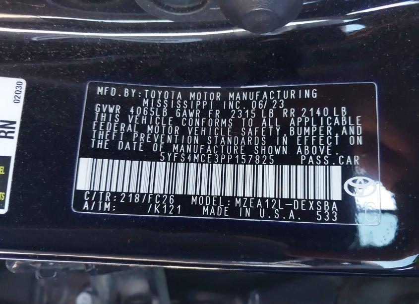 Photo 9 of 2023 Toyota Corolla SE (VIN 5YFS4MCE3PP157825)