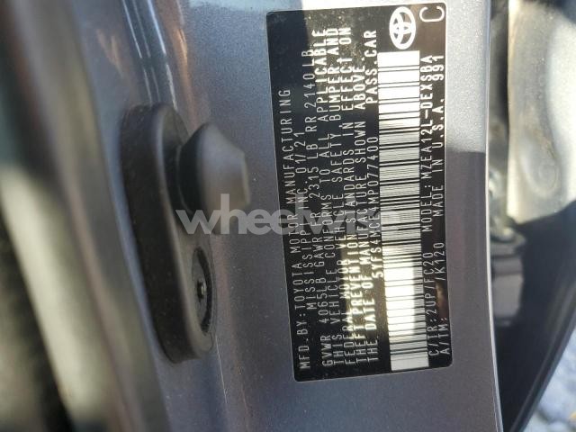 Photo 2 of 2021 TOYOTA COROLLA SE (VIN 5YFS4MCE4MP077400)