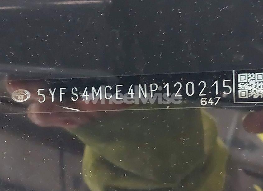 Photo 17 of 2022 Toyota Corolla SE NIGHTSHADE EDITION (VIN 5YFS4MCE4NP120215)