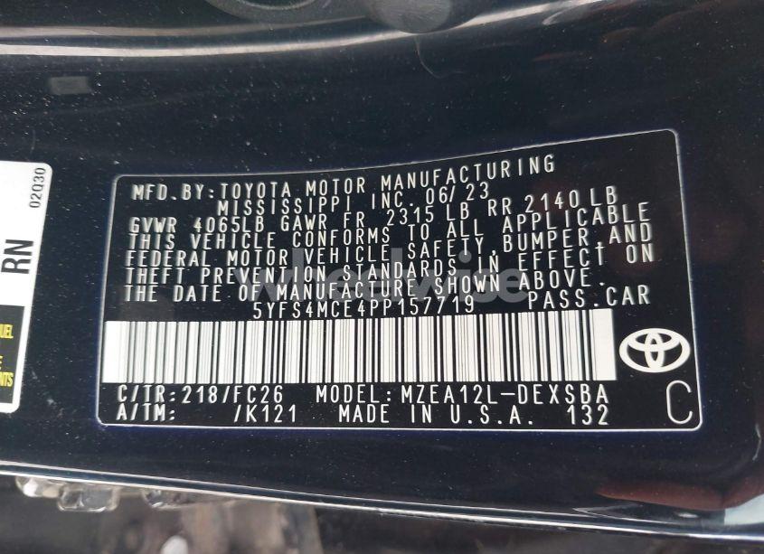 Photo 9 of 2023 Toyota Corolla SE (VIN 5YFS4MCE4PP157719)