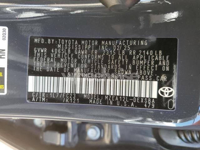 Photo 3 of 2025 TOYOTA COROLLA SE (VIN 5YFS4MCE4SP229611)