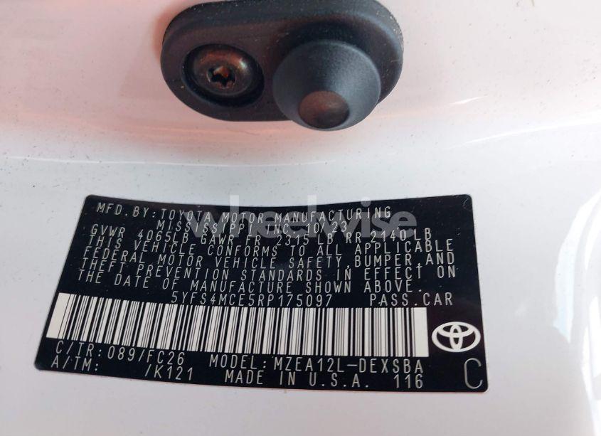 Photo 9 of 2024 Toyota Corolla SE (VIN 5YFS4MCE5RP175097)