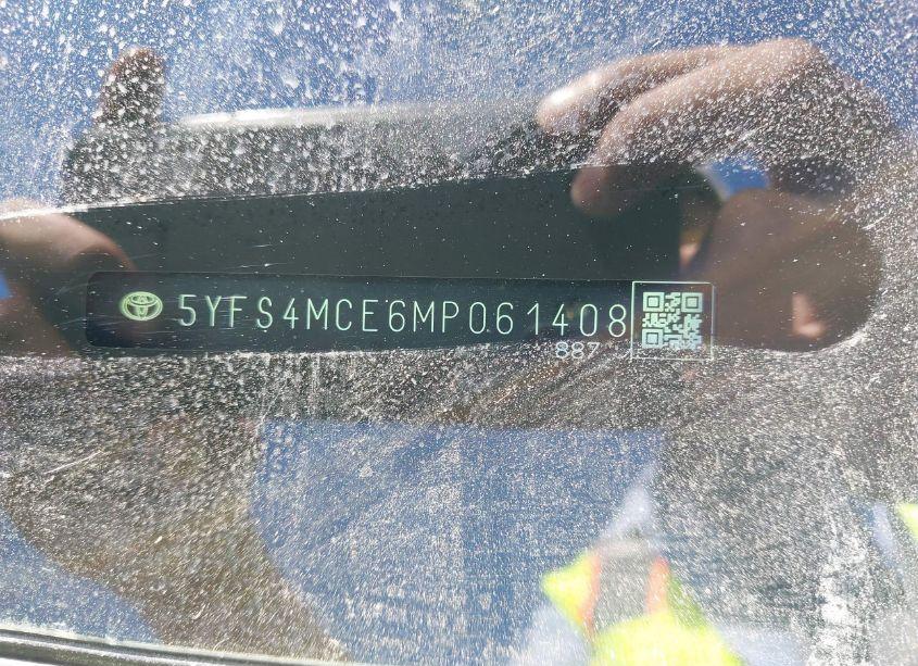 Photo 9 of 2021 Toyota Corolla SE NIGHTSHADE EDITION (VIN 5YFS4MCE6MP061408)