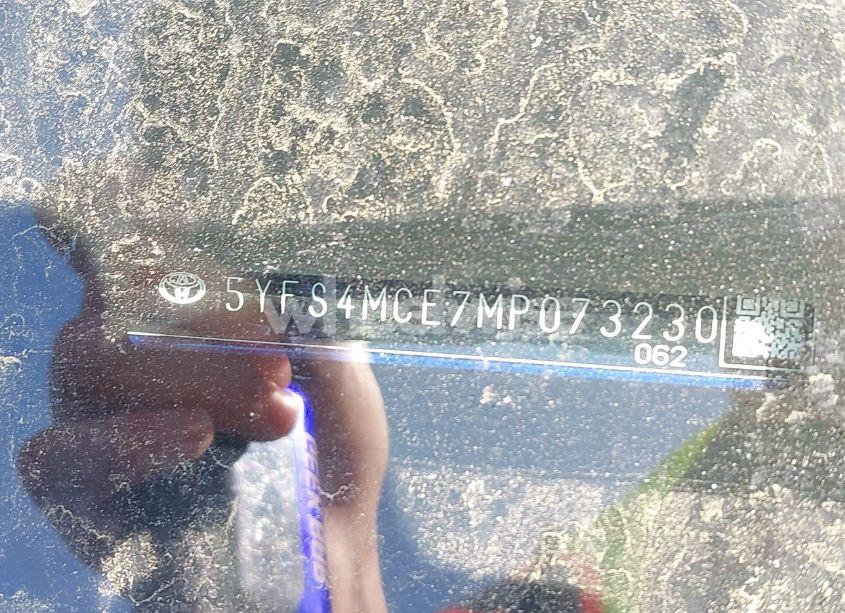 Photo 9 of 2021 Toyota Corolla SE (VIN 5YFS4MCE7MP073230)