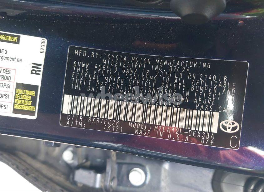 Photo 9 of 2024 Toyota Corolla SE (VIN 5YFS4MCE7RP206429)