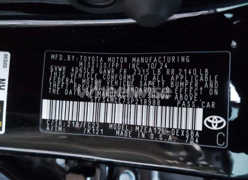 Photo 9 of 2025 Toyota Corolla SE (VIN 5YFS4MCE7SP218988)