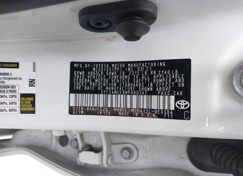 Photo 9 of 2021 Toyota Corolla SE NIGHTSHADE EDITION (VIN 5YFS4MCE8MP080347)