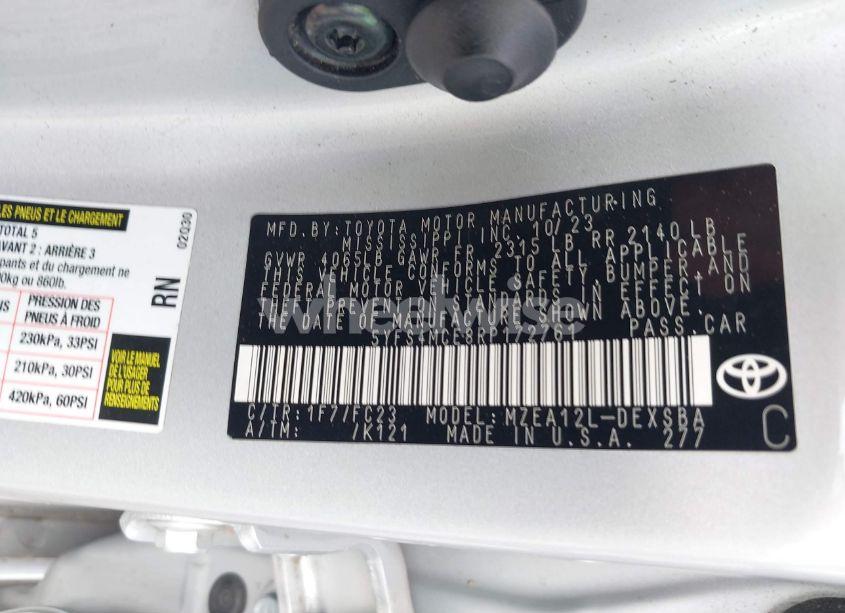 Photo 9 of 2024 Toyota Corolla SE (VIN 5YFS4MCE8RP172761)