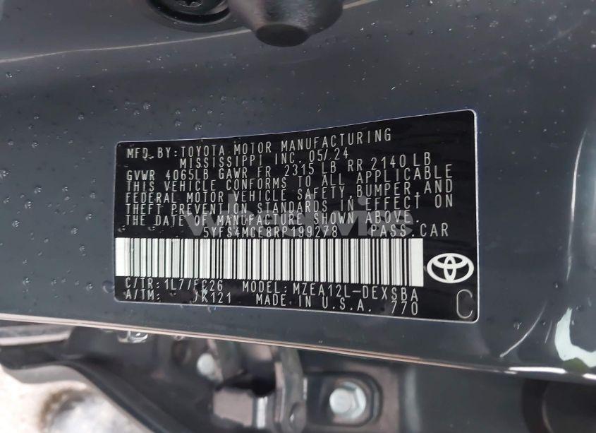 Photo 9 of 2024 Toyota Corolla SE (VIN 5YFS4MCE8RP199278)