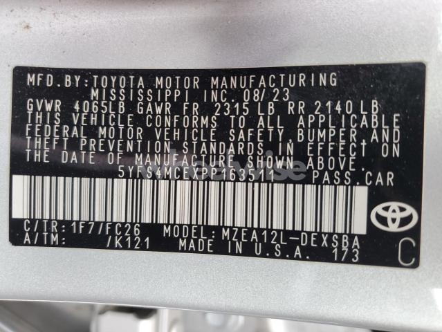 Photo 3 of 2023 TOYOTA COROLLA SE (VIN 5YFS4MCEXPP163511)