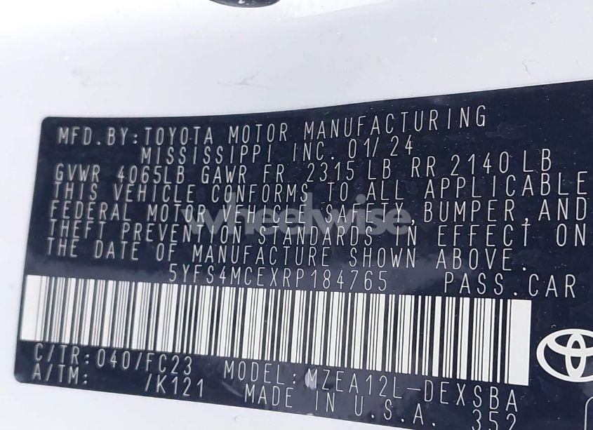 Photo 9 of 2024 Toyota Corolla SE (VIN 5YFS4MCEXRP184765)