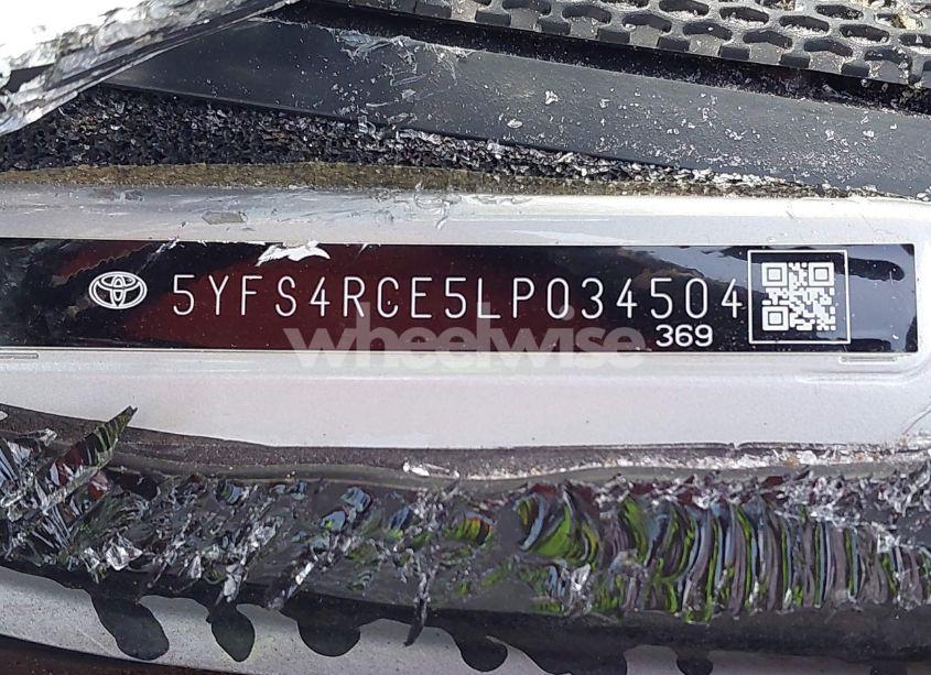 Photo 9 of 2020 Toyota Corolla SE (VIN 5YFS4RCE5LP034504)