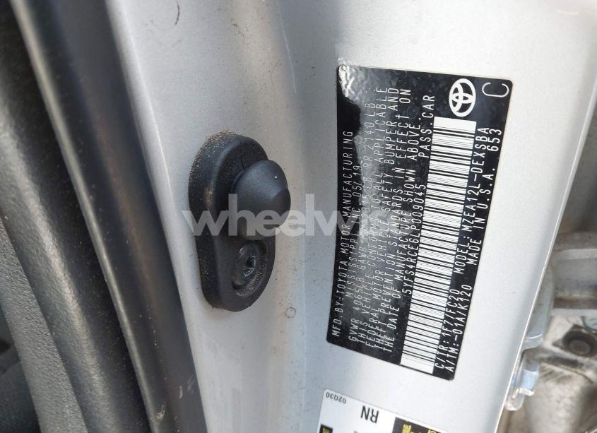 Photo 9 of 2020 Toyota Corolla SE (VIN 5YFS4RCE6LP009045)