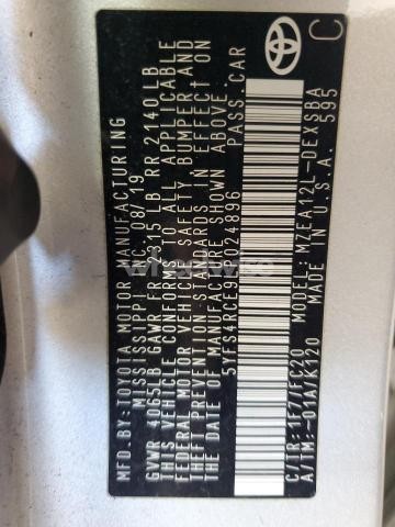 Photo 3 of 2020 TOYOTA COROLLA SE (VIN 5YFS4RCE9LP024896)