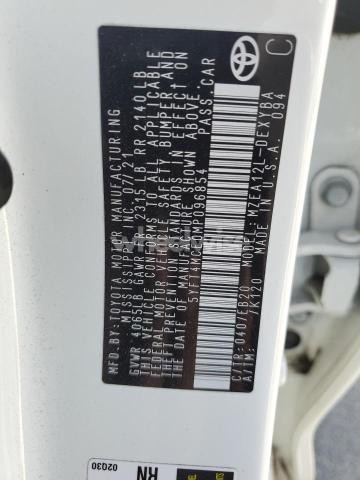 Photo 11 of 2021 TOYOTA COROLLA XSE N/A (VIN 5YFT4MCE0MP096854)