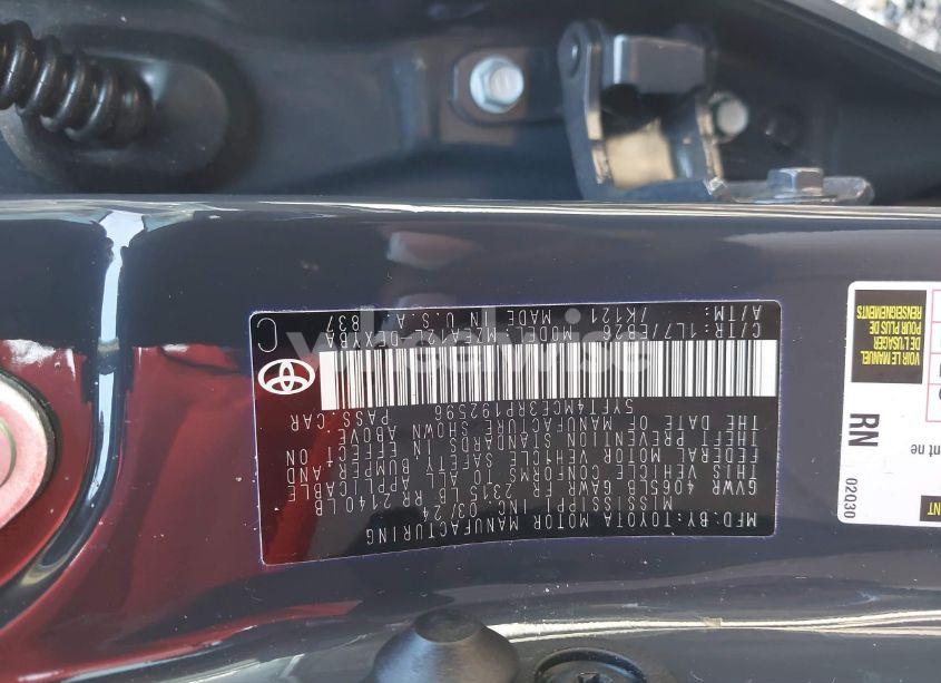 Photo 9 of 2024 Toyota Corolla XSE (VIN 5YFT4MCE3RP192596)