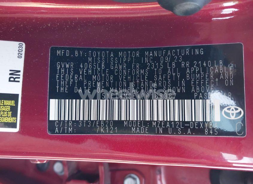 Photo 9 of 2023 Toyota Corolla XSE (VIN 5YFT4MCE4PP168367)