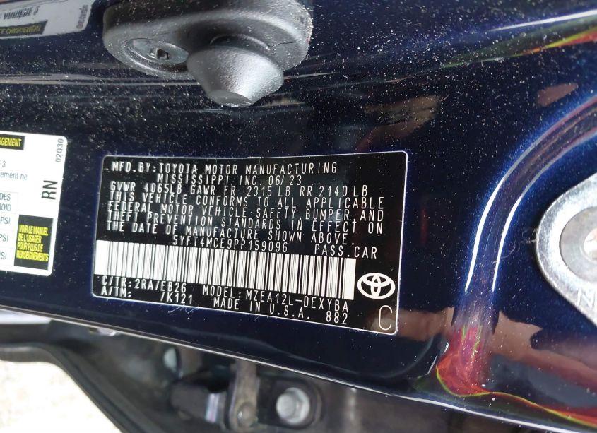 Photo 9 of 2023 Toyota Corolla XSE (VIN 5YFT4MCE9PP159096)