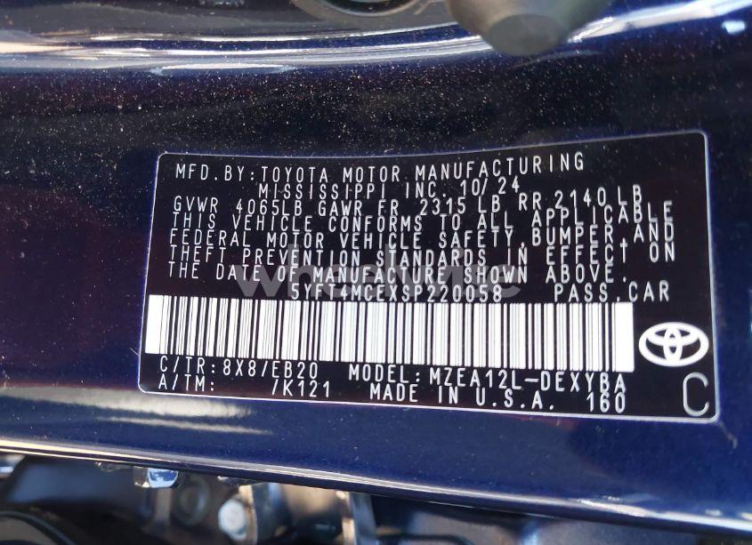 Photo 9 of 2025 Toyota Corolla XSE (VIN 5YFT4MCEXSP220058)