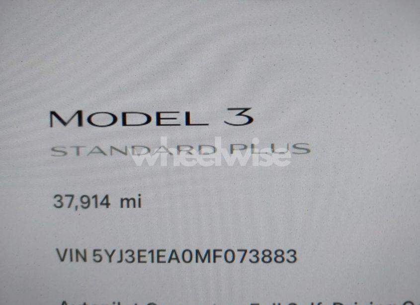Photo 15 of 2021 Tesla Model 3 STANDARD RANGE PLUS REAR-WHEEL DRIVE (VIN 5YJ3E1EA0MF073883)